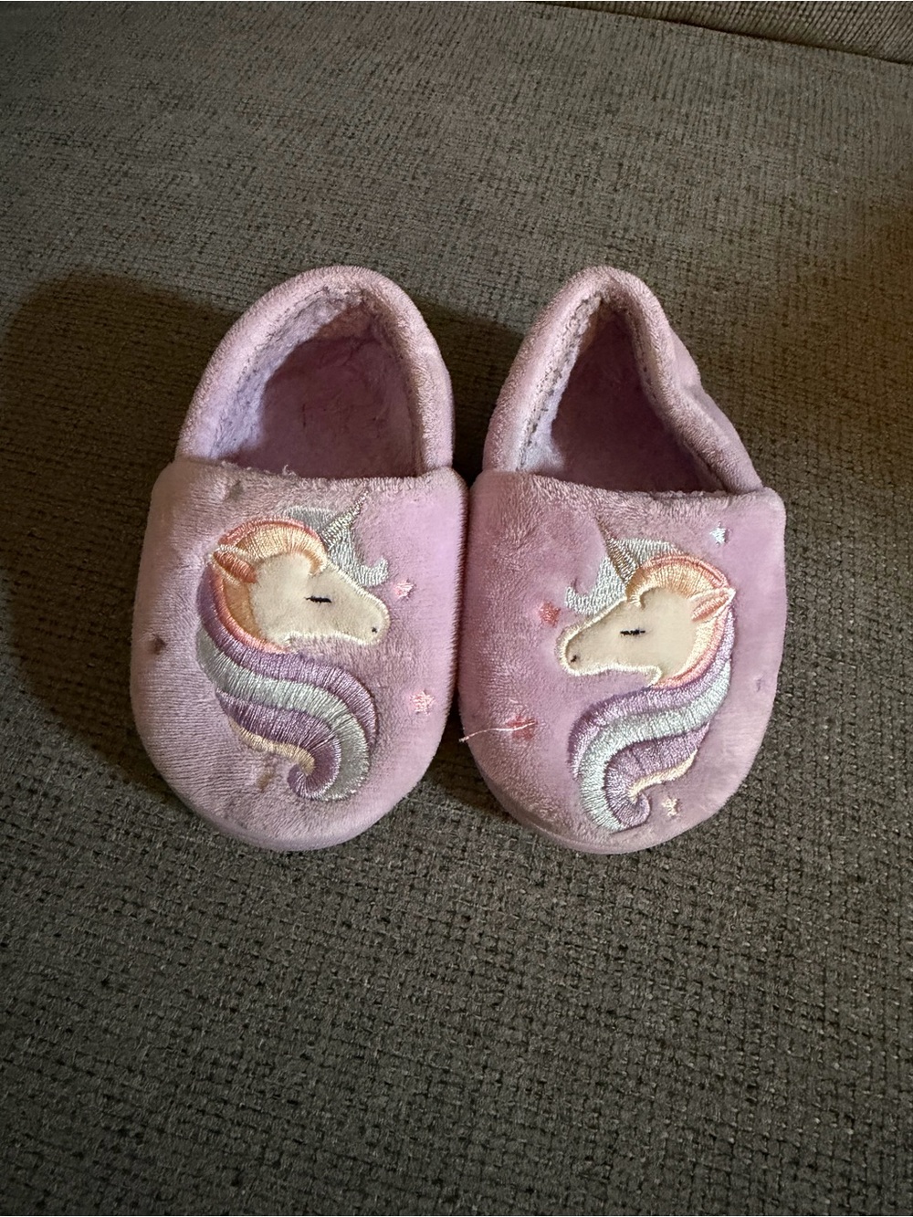 Kids Pink Unicorn Slip-On Slippers